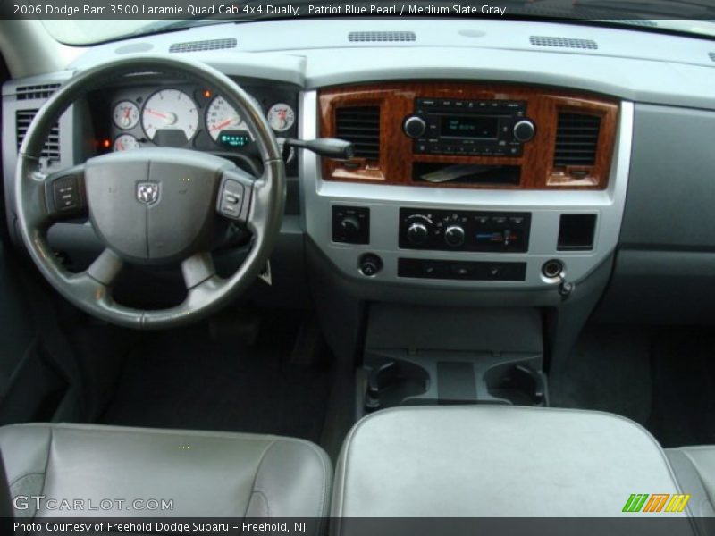 Patriot Blue Pearl / Medium Slate Gray 2006 Dodge Ram 3500 Laramie Quad Cab 4x4 Dually