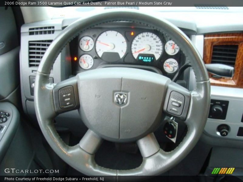 Patriot Blue Pearl / Medium Slate Gray 2006 Dodge Ram 3500 Laramie Quad Cab 4x4 Dually