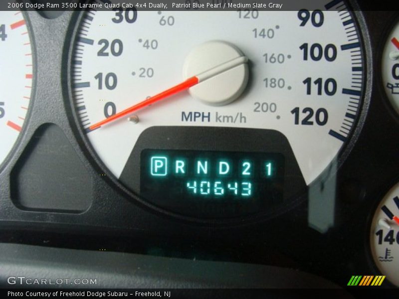 Patriot Blue Pearl / Medium Slate Gray 2006 Dodge Ram 3500 Laramie Quad Cab 4x4 Dually