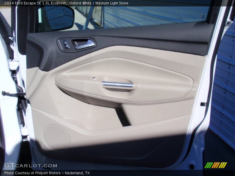 Oxford White / Medium Light Stone 2014 Ford Escape SE 1.6L EcoBoost