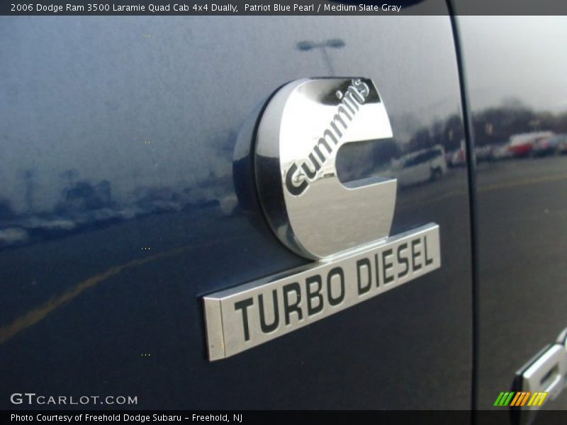 Patriot Blue Pearl / Medium Slate Gray 2006 Dodge Ram 3500 Laramie Quad Cab 4x4 Dually