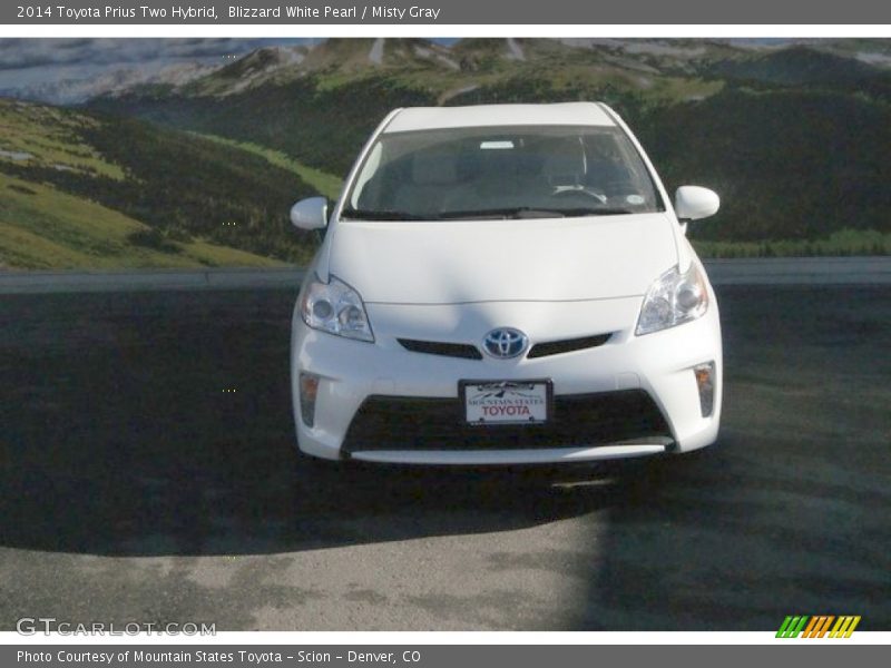 Blizzard White Pearl / Misty Gray 2014 Toyota Prius Two Hybrid