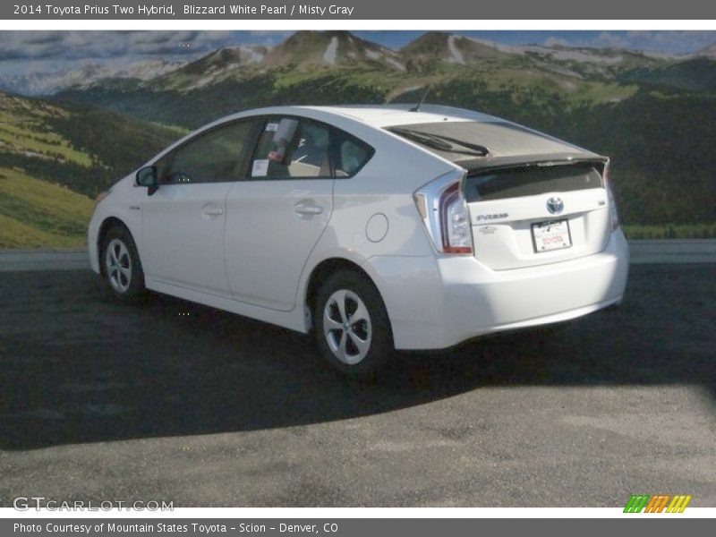 Blizzard White Pearl / Misty Gray 2014 Toyota Prius Two Hybrid