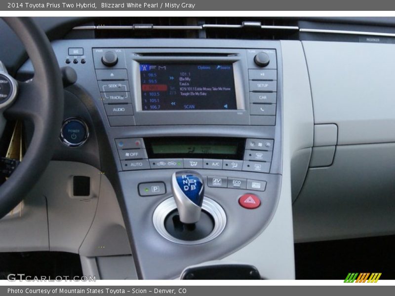 Blizzard White Pearl / Misty Gray 2014 Toyota Prius Two Hybrid