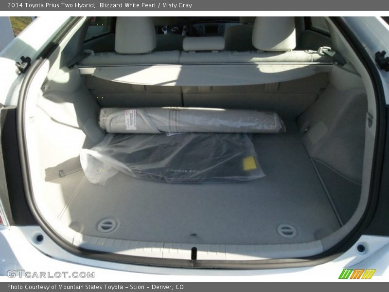 Blizzard White Pearl / Misty Gray 2014 Toyota Prius Two Hybrid