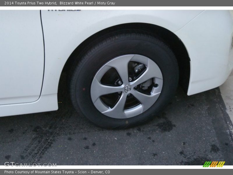 Blizzard White Pearl / Misty Gray 2014 Toyota Prius Two Hybrid
