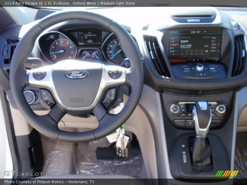 Oxford White / Medium Light Stone 2014 Ford Escape SE 1.6L EcoBoost