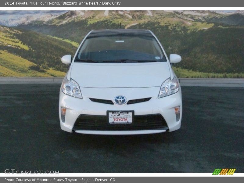 Blizzard White Pearl / Dark Gray 2014 Toyota Prius Four Hybrid