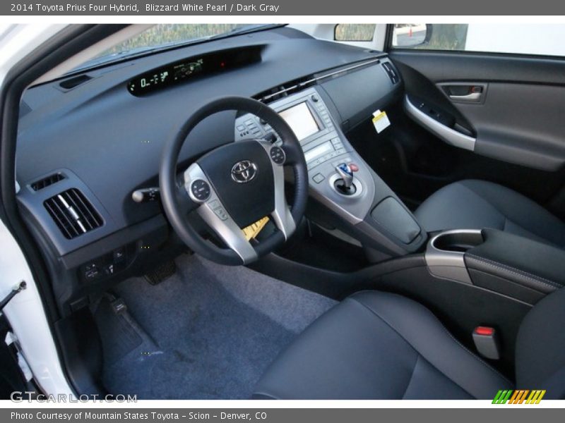 Blizzard White Pearl / Dark Gray 2014 Toyota Prius Four Hybrid