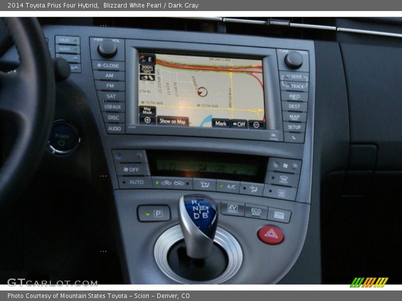 Blizzard White Pearl / Dark Gray 2014 Toyota Prius Four Hybrid