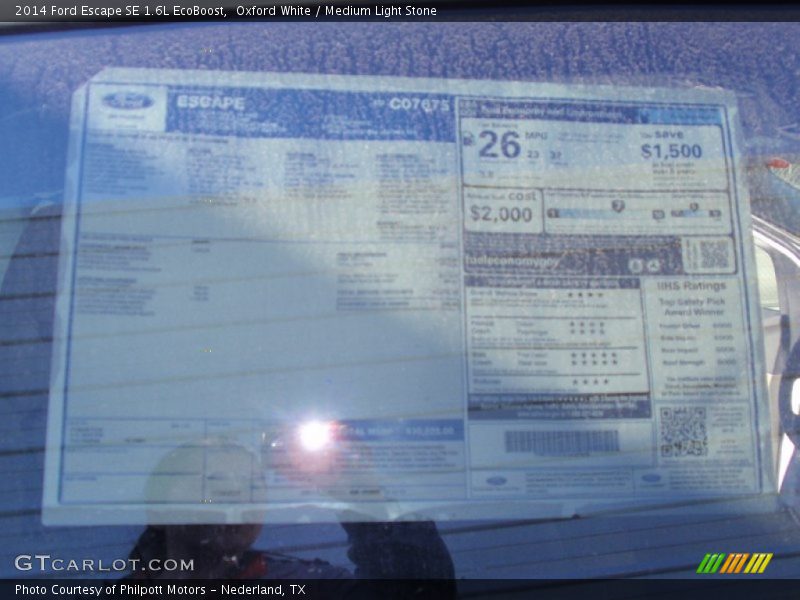 Oxford White / Medium Light Stone 2014 Ford Escape SE 1.6L EcoBoost