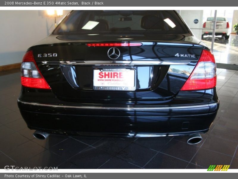 Black / Black 2008 Mercedes-Benz E 350 4Matic Sedan