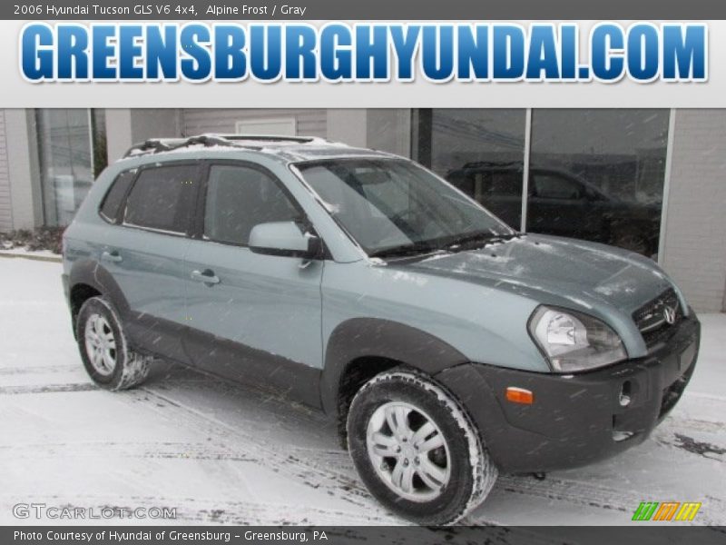 Alpine Frost / Gray 2006 Hyundai Tucson GLS V6 4x4