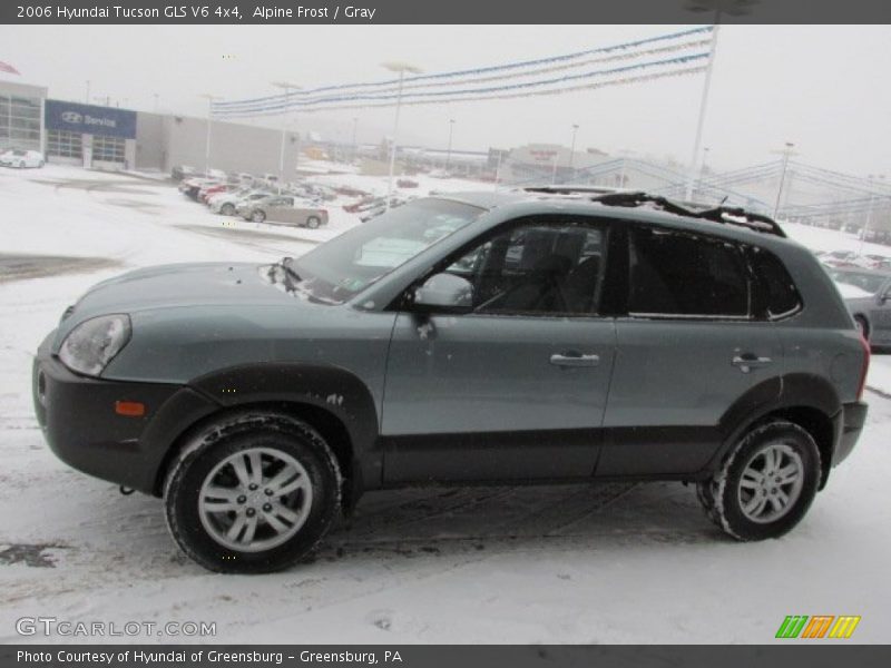 Alpine Frost / Gray 2006 Hyundai Tucson GLS V6 4x4