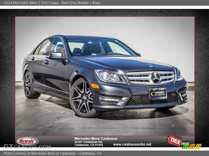 Steel Grey Metallic / Black 2014 Mercedes-Benz C 250 Coupe