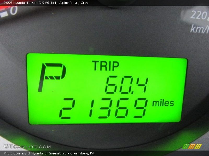 Alpine Frost / Gray 2006 Hyundai Tucson GLS V6 4x4