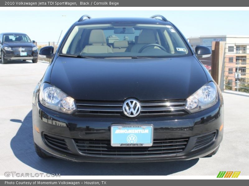 Black / Cornsilk Beige 2010 Volkswagen Jetta TDI SportWagen