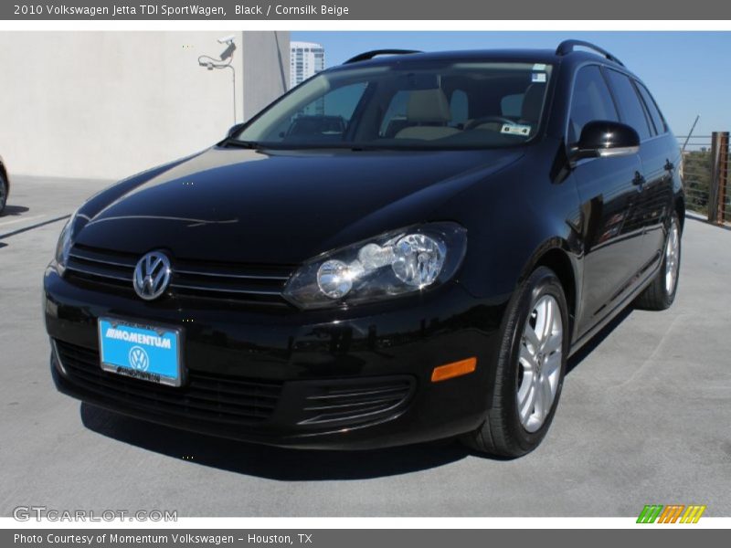 Black / Cornsilk Beige 2010 Volkswagen Jetta TDI SportWagen