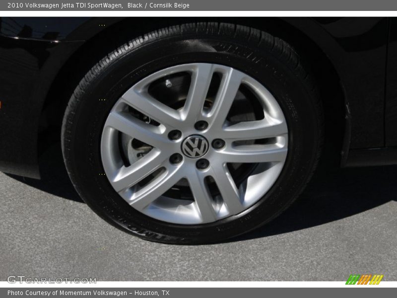 Black / Cornsilk Beige 2010 Volkswagen Jetta TDI SportWagen
