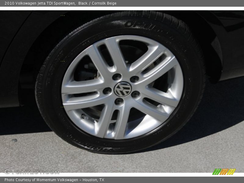 Black / Cornsilk Beige 2010 Volkswagen Jetta TDI SportWagen