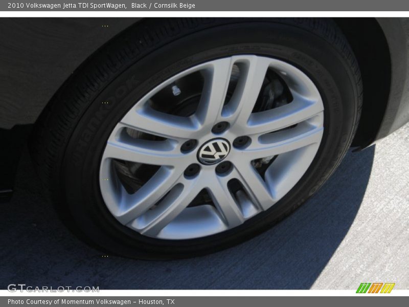 Black / Cornsilk Beige 2010 Volkswagen Jetta TDI SportWagen