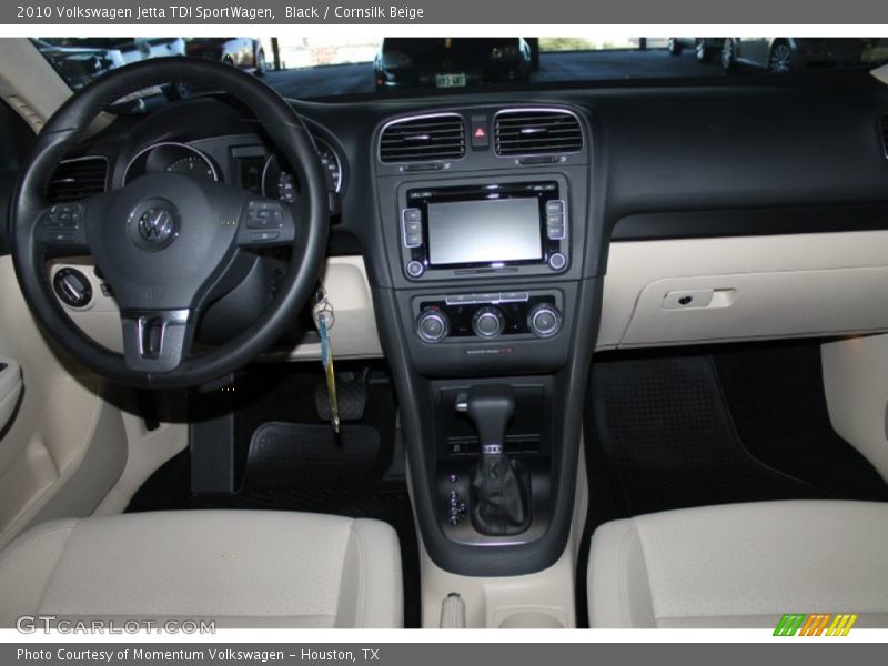 Black / Cornsilk Beige 2010 Volkswagen Jetta TDI SportWagen