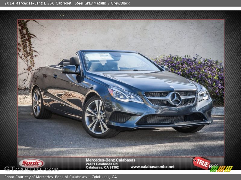 Steel Gray Metallic / Grey/Black 2014 Mercedes-Benz E 350 Cabriolet