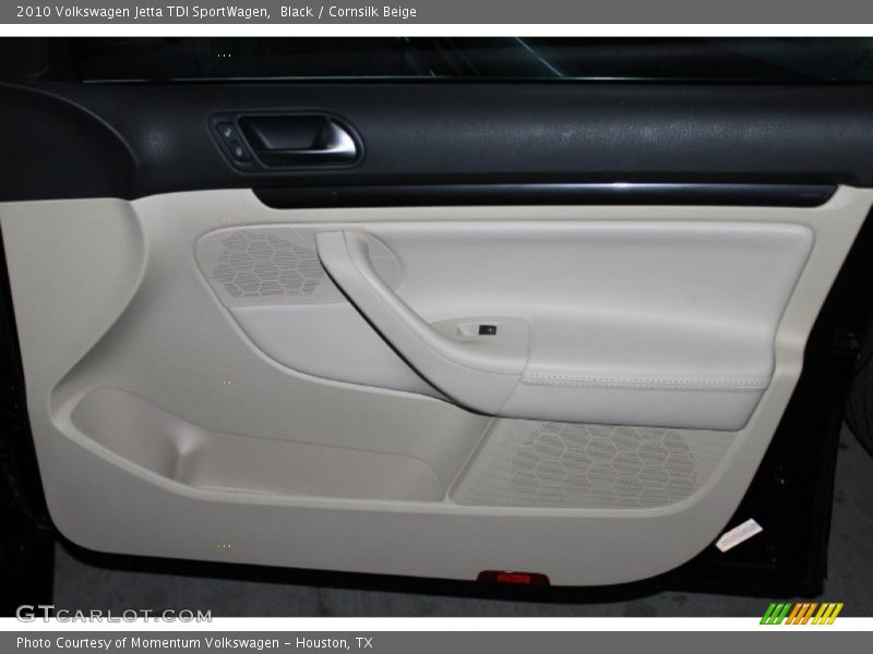 Black / Cornsilk Beige 2010 Volkswagen Jetta TDI SportWagen