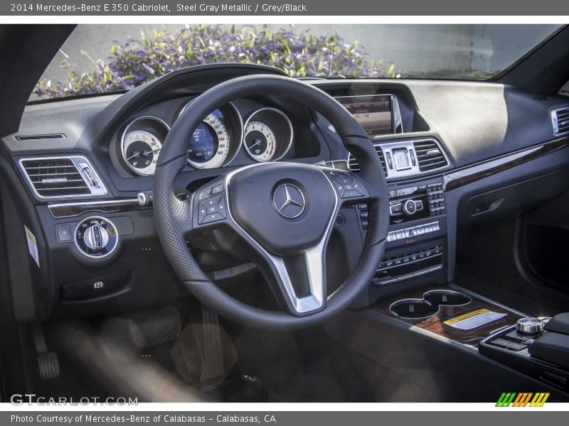 Steel Gray Metallic / Grey/Black 2014 Mercedes-Benz E 350 Cabriolet