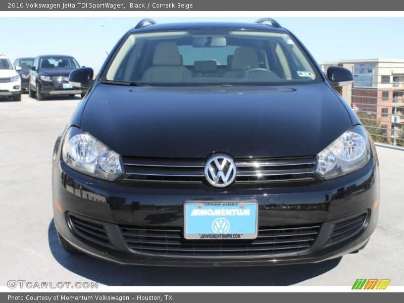 Black / Cornsilk Beige 2010 Volkswagen Jetta TDI SportWagen