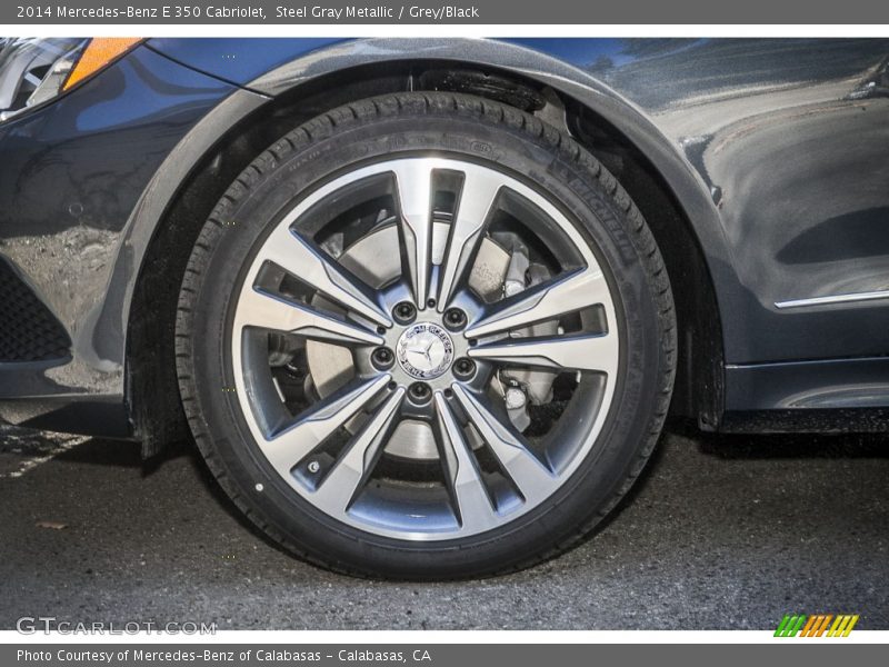 Steel Gray Metallic / Grey/Black 2014 Mercedes-Benz E 350 Cabriolet