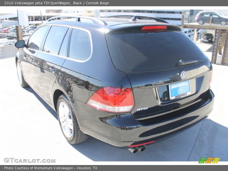 Black / Cornsilk Beige 2010 Volkswagen Jetta TDI SportWagen