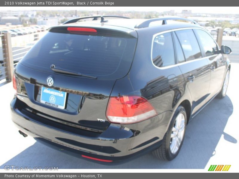 Black / Cornsilk Beige 2010 Volkswagen Jetta TDI SportWagen