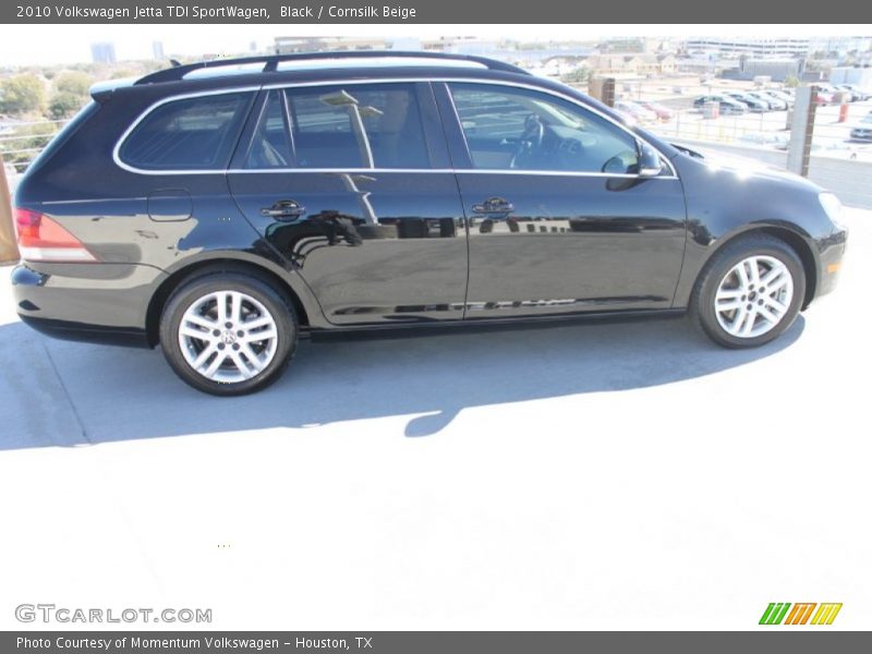Black / Cornsilk Beige 2010 Volkswagen Jetta TDI SportWagen