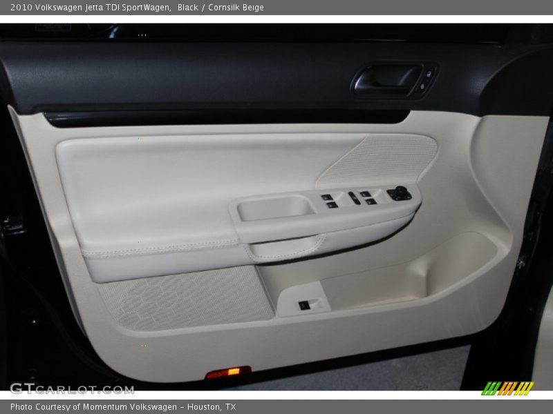 Black / Cornsilk Beige 2010 Volkswagen Jetta TDI SportWagen