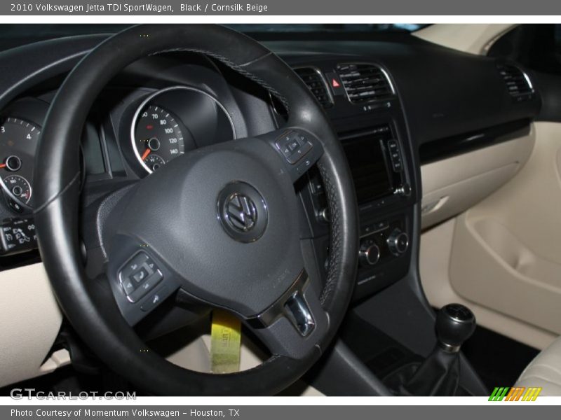 Black / Cornsilk Beige 2010 Volkswagen Jetta TDI SportWagen
