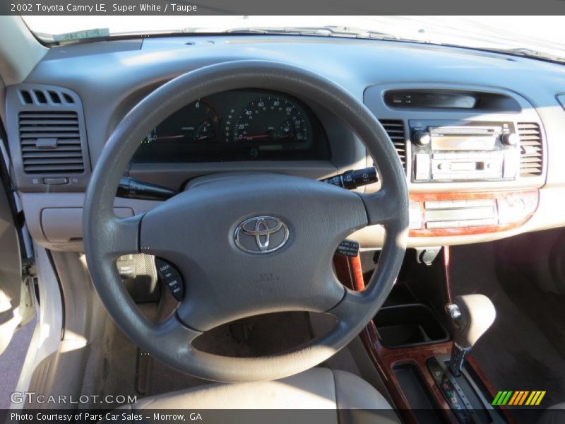 Super White / Taupe 2002 Toyota Camry LE