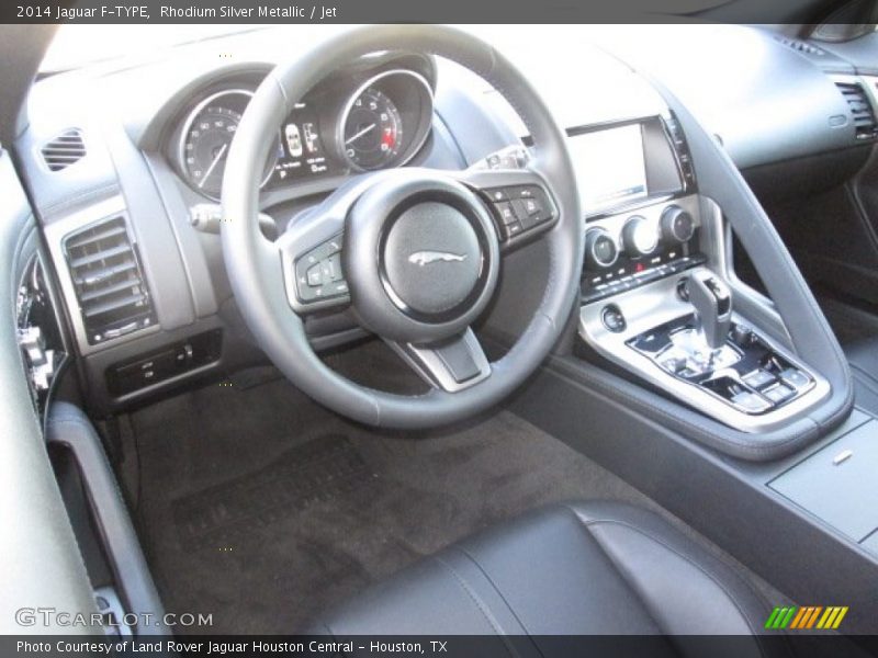 Rhodium Silver Metallic / Jet 2014 Jaguar F-TYPE