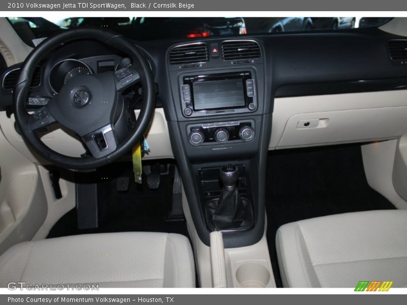 Black / Cornsilk Beige 2010 Volkswagen Jetta TDI SportWagen