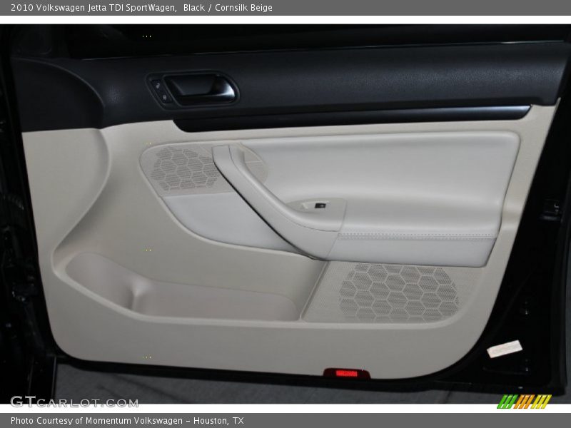 Black / Cornsilk Beige 2010 Volkswagen Jetta TDI SportWagen