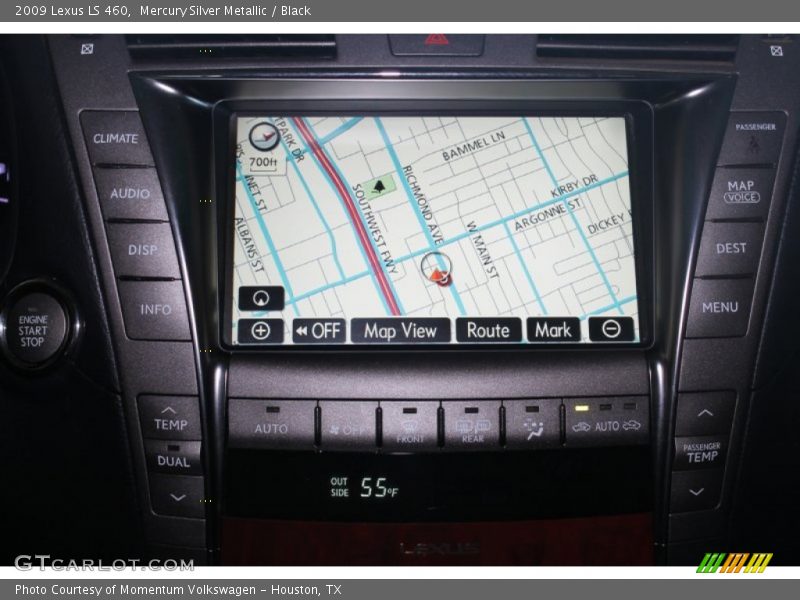 Mercury Silver Metallic / Black 2009 Lexus LS 460