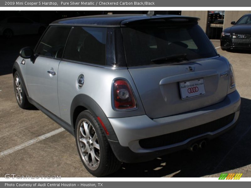 Pure Silver Metallic / Checkered Carbon Black/Black 2009 Mini Cooper S Hardtop