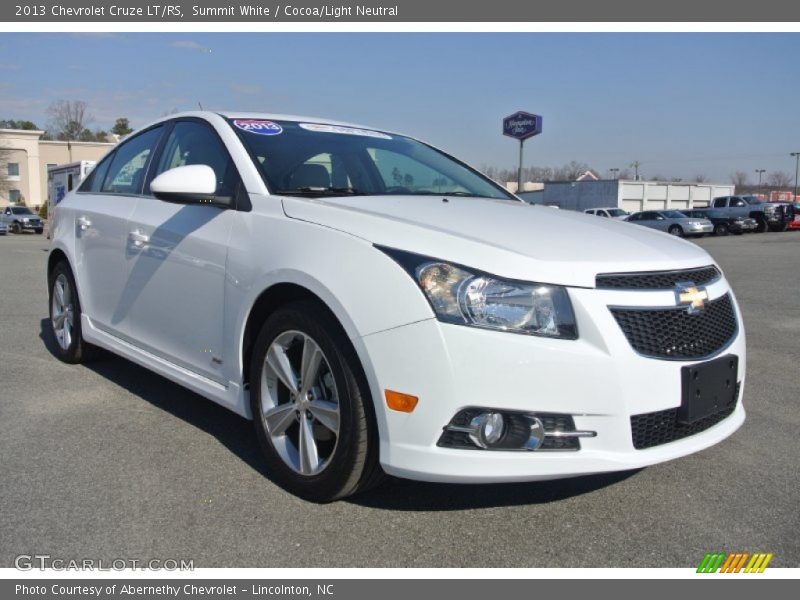 Summit White / Cocoa/Light Neutral 2013 Chevrolet Cruze LT/RS