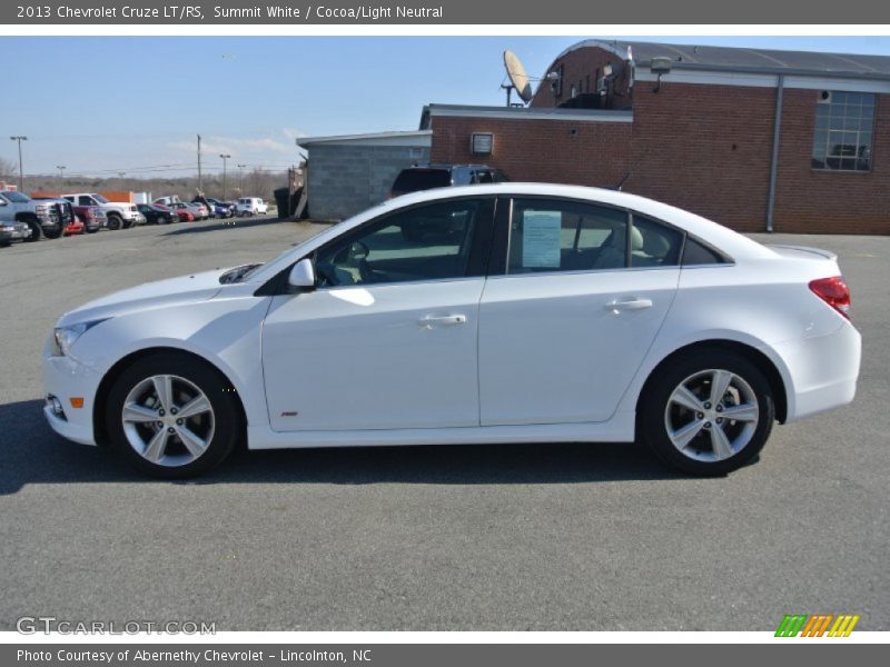 Summit White / Cocoa/Light Neutral 2013 Chevrolet Cruze LT/RS