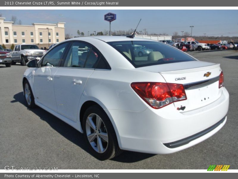 Summit White / Cocoa/Light Neutral 2013 Chevrolet Cruze LT/RS