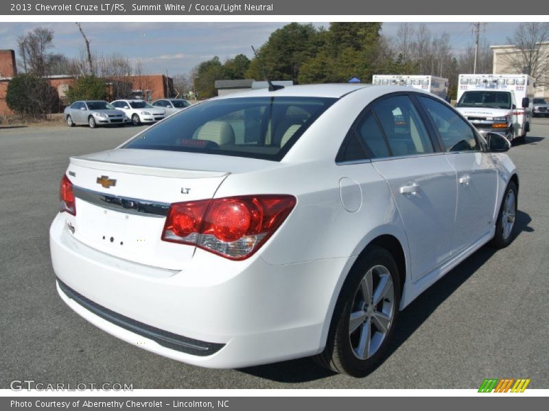 Summit White / Cocoa/Light Neutral 2013 Chevrolet Cruze LT/RS