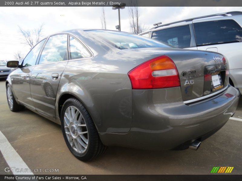 Alpaka Beige Metallic / Ebony 2003 Audi A6 2.7T quattro Sedan