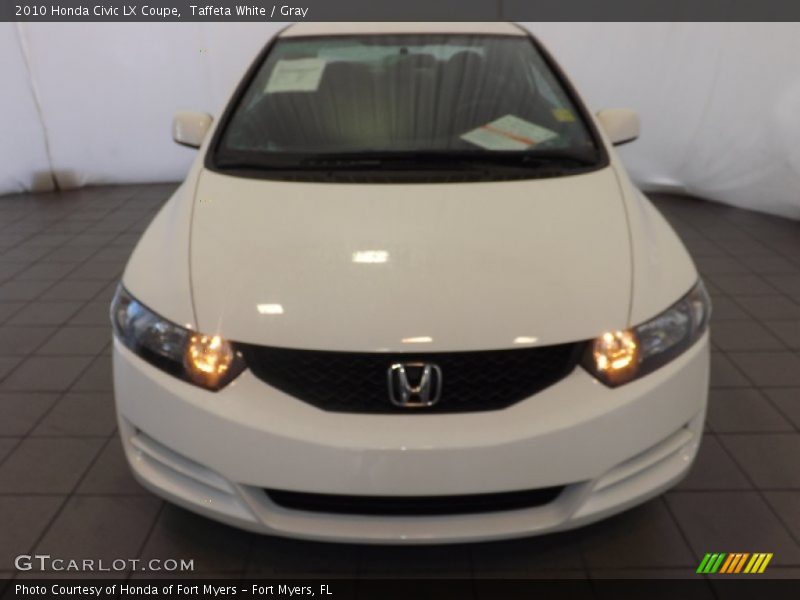 Taffeta White / Gray 2010 Honda Civic LX Coupe