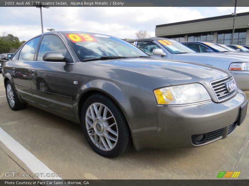Alpaka Beige Metallic / Ebony 2003 Audi A6 2.7T quattro Sedan