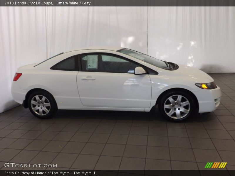 Taffeta White / Gray 2010 Honda Civic LX Coupe